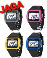 JAGA 捷卡 時尚休閒錶 電子錶 運動錶 學生錶 M879 大字幕方形 防水 夜光 鬧鈴 保固一年