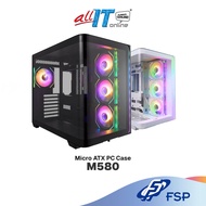 FSP M580 mATX Desktop PC Casing with VITA 850GM 80Plus Gold PSU | 6x120mm ARGB Fans | CurvedPanel (B