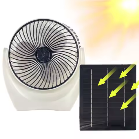 Solar Panel Fan Portable Solar Fan with USB Solar Powered Camping Fan Solar Charger Outdoor Fan for 