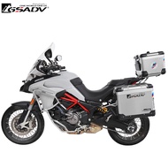 GSADV Ducati Multistrada 950 Motorcycle Top Box Aluminium &amp; Side Box Aluminium With Pannier Rack