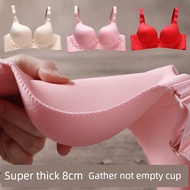 baju dalam perempuan bra span tebal Bra tebal berpotongan tinggi seksi 8cm tanpa cincin keluli saiz 