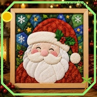 GERTRUD 1 Set Christmas Fabric Art Kit, Christmas Themed DIY Fabric Painting Kit, Durable Cotton Fab