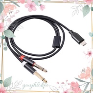 USB C To Dual 6.35Mm Audio Stereo Cable Type C To Dual 6.35Mm Audio Cord for Smartphone Multimedia S