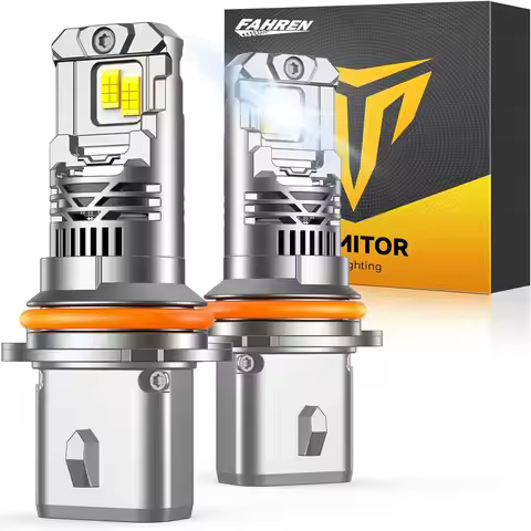 FAHREN LED 9007 Led Headlight Bulb,1:1 Size with Cooling Fan HB5 9007 Led Lights, 6500K Cool White I