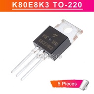 5pcs K80E08K3 TO220 TK80E08K3 TO-220 75V/80A N-Channel MOSFET Transistor New Original IC