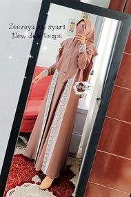 Gamis polos renda / gamis athata zeevaya set syari bahan itycrepe premium