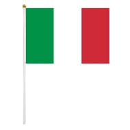14 * 21cm Italy Hand-Cranked Flag Ready Stock 20 * 28cm Flag Italy Small Flag No. 8 No. 7 with Pole