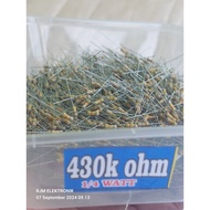 10 pcs resistors 1/4 watt 430k ohm