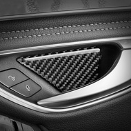Carbon Fiber Car Interior Door Handle bowl Cover Trim Car Stickers For Mercedes C Class W205 C180 C200 GLC X253 Accessories