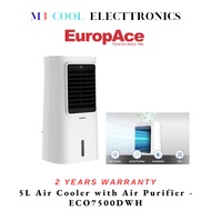 EuropAce ECO7500DWH : 5L AIR COOLER w PURIFIER (with TRUE HEPA and IONIZER FILTRATION) - 3 YEARS MOTOR WARRANTY