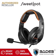 Sades A2 Orange Black Stereo Multi-Platform Gaming Headset