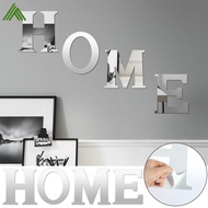 3D Home Letter Sign Décor Acrylic Home Sign Mirror Wall Art Creative DIY Wall Sticker Decal  SHOPSBC8955