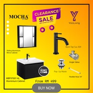 Mocha Italy- ONE PIECE TWISTER WC & BASIN CABINET 5 IN 1 (MWC7602) | SUPER WORTH VALUE BUY BATHROOM