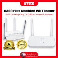 ATSSB C300 Plus Modified Modem Unlimited Data Hotspot Wireless Router WiFi 4G5G All Operator Router 