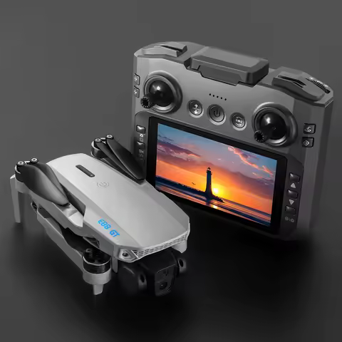 RC Foldable Arms E88GT Brushless Drones Dual HD Cameras WiFi FPV LED Night Navigation Quadcopter Aer