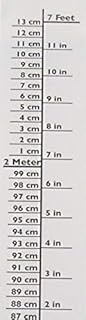 Best Growth Chart Decal 0 to 7 feet DIY Peel and Stick Black & White Backdrop Height Ruler on Wall, 
