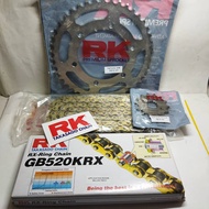 RK 520 SET FOR KAWASAKI NINJA 250 WITH 14T-(40T-46T) AND 520KLO/520KLO 2(GOLD)/GB520-120L(X-RING)