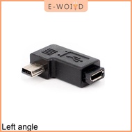 YUYIN4 อะแดปเตอร์ตัวเมียประเภท Mini USB แบบ Micro USB มุมซ้ายขวา90องศา