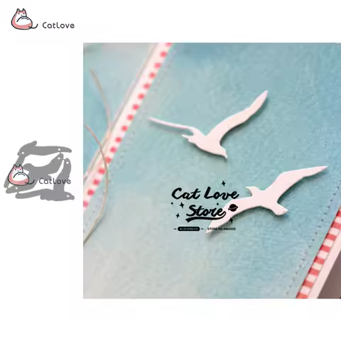 3PCS Seagull Animal Metal Cutting Dies Stencil For DIY Scrapbooking Paper Card Decorative Craft Dies