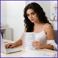 Binder Cover A7 Glitter Star Notebook Protector A7 Budget Binder Cover for Cash Envelopes Journal Al