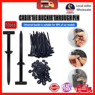 Car Exterior Universal Nylon Cable Tie Buckle Through Pin/ Heavy Duty (10pcs)