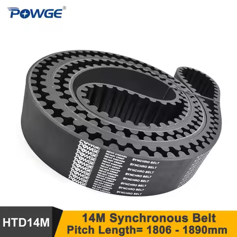 POWGE 1806 1820 1834 1848 1862 1890 14M Synchronous Belt W=20-50mm HTD14M Timing Belt Pulley 1890-14