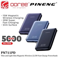 PINENG PN711PD THIN AND LIGHT SLIM MAGNET MAGNETIC WIRELESS 22.5W PORTABLE POWERBANK 5000MAH - POWER
