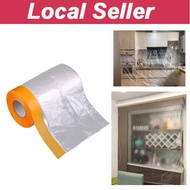 Pre taped Plastic sheet roll Sheet For HIP Renovation painting ( 3m x 20m)