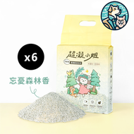 超凝小姐 - [原箱6包] - 0碎塊超凝結混合砂 (木薯+豆腐) - 忘憂森林香 (7L)