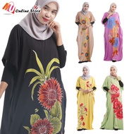 MU BAJU KAFTAN KELAWAR TERENGGANU LENGAN PENDEK DEWASA / BAJU KELAWAR BATIK / KAFTAN COTTON DEWASA / WOMEN SLEEPWEAR