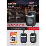 ♞,♘,♙KINGSTER 8.5" [KST-7831] PORTABLE BLUETOOTH WIRELESS SPEAKER with FREE MICROPHONE