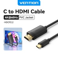 Vention USB 3.1 Type C to HDMI Cable 4K 60Hz 90° Right-Angle HDMI Cable Phone to TV Compatible With 