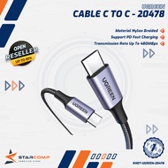 UGREEN 20478 USB-C to USB C Charger Cable 50cm 5A 100W
