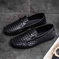 Portable Slip On Loafer Leather Shoes for Male R Fabric Mens Driving Boat Shoes Customized