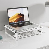 家用桌面筆記本支撐架 電腦增高散熱底座，小號 白色