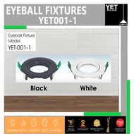 Yetplus GU10 Eyeball Fixtures YET-001-1 LED Black or White  1 Head Round Square