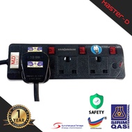 MD Master-D High Quality Power Plug Safe EXTENSION TRAILING SOCKET (3/4/5 Gang/Way) | Support 2/3 Pi