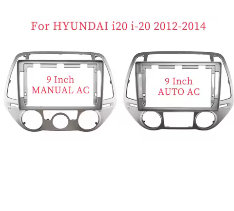 9 Inch Car Fascia Radio Panel for HYUNDAI i20 i-20 2012-2014 Dash Kit Install Facia Console Bezel Ad