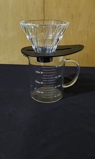 Hario v60 01 玻璃咖啡濾杯，量杯下壺