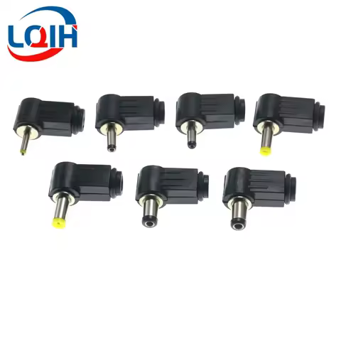 1/5/100Pcs DC Power Male Plug Welding Connector 90 Degree Right Angle 2.5x0.7 3.5x1.1/1.35 4.0x1.7 4