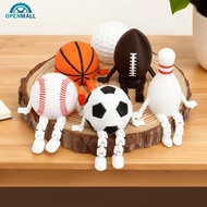 OPENMALL 3D Printed Balls Statuary Toy Football Basketball Rugby Golf Baseball Volleyball Desktop De