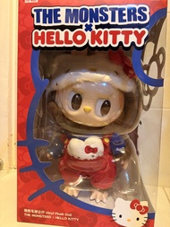 最新款Labubu The Monsters X Hello Kitty 大公仔 Labubu Hello Kitty 搪膠毛絨公仔