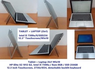 Tablet Laptop Notebook HP Elite X2 1012 G2 i5 7300u Touchscreen Bekas
