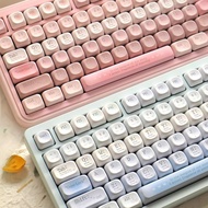 Gradient Blue Keycap Cherry/MOA Profile 120 Keys PBT Dye Sublimation Aula F75 Rainy75 Mechanical Mac