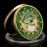 US Chicago Police Souvenir Coin To Serve and Protect Challenge Coin Collection American Skull bronze