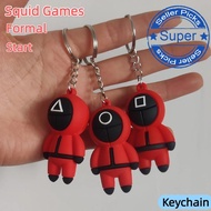 Squid Game Keychain Car Bag Pendant Cartoon Keychain Backpack Keychain Sweater Red R8z0
