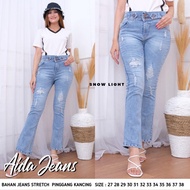 ARO - AIDA HIGHWAIST CUTBRAY JEANS RIPPED 2 BUTTONS