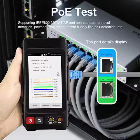 Tahlitech Network Cable Tester RJ45 Tracker LAN Network Tool Kit UTP Cable PoE Tester