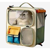 Tristan Home Pet Carrier Backpack with Ventilation Windows, Multiple Storage Pockets, 42x37x27cm, La