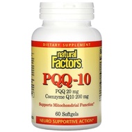 Natural Factors, PQQ-10, PQQ 20 mg, CoQ10 200 mg, 60 Softgels
